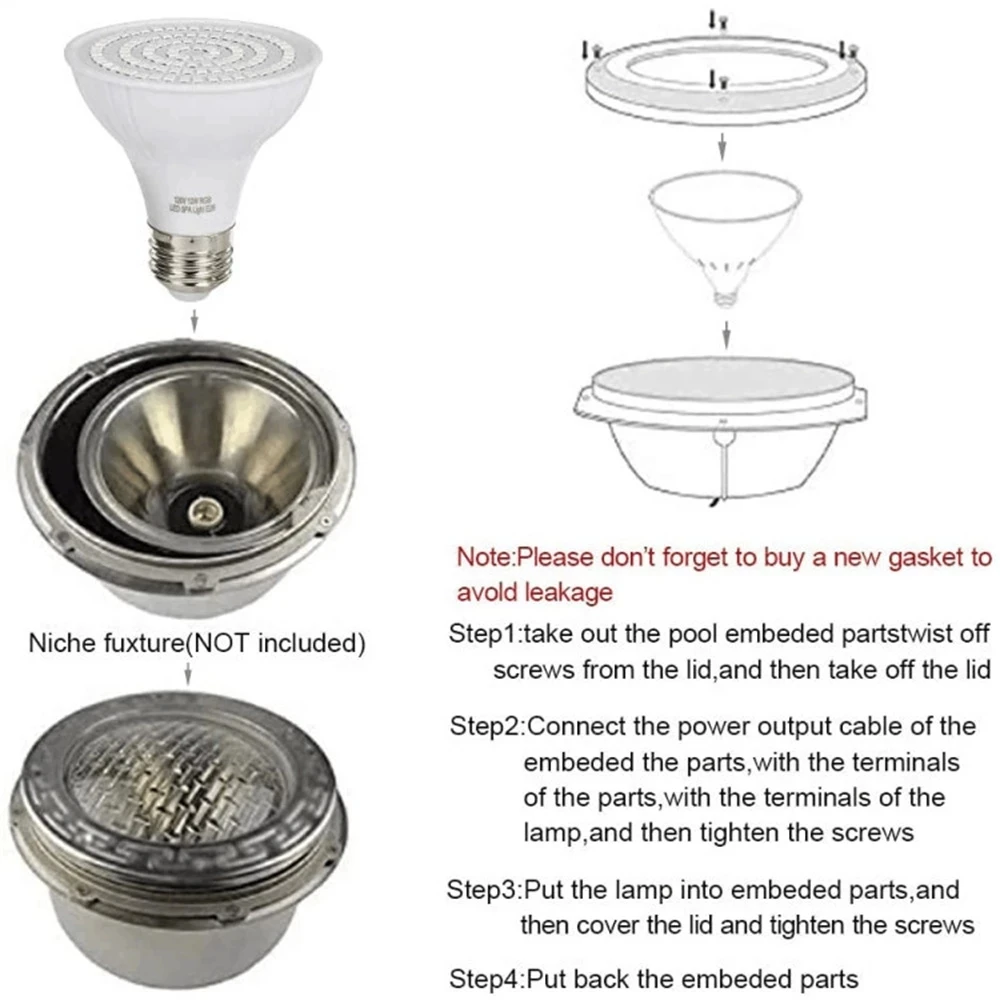 LED Swimming Pool Light E27 E2 - Xy Spa & Wellness George Town Reviews 评论和价格