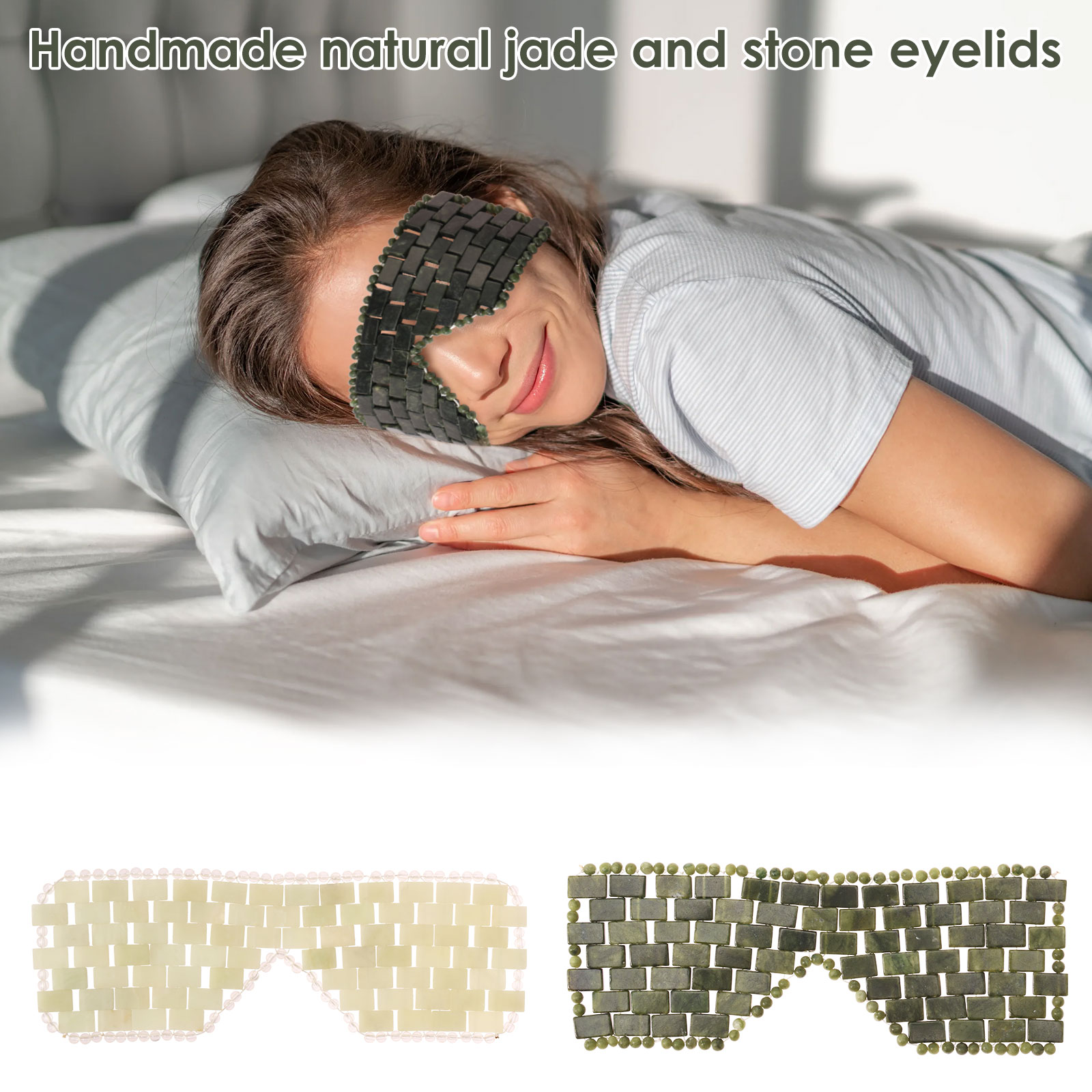 Natural Jade Face Eye Mask Coo - Home Spa Wellness 评论和价格
