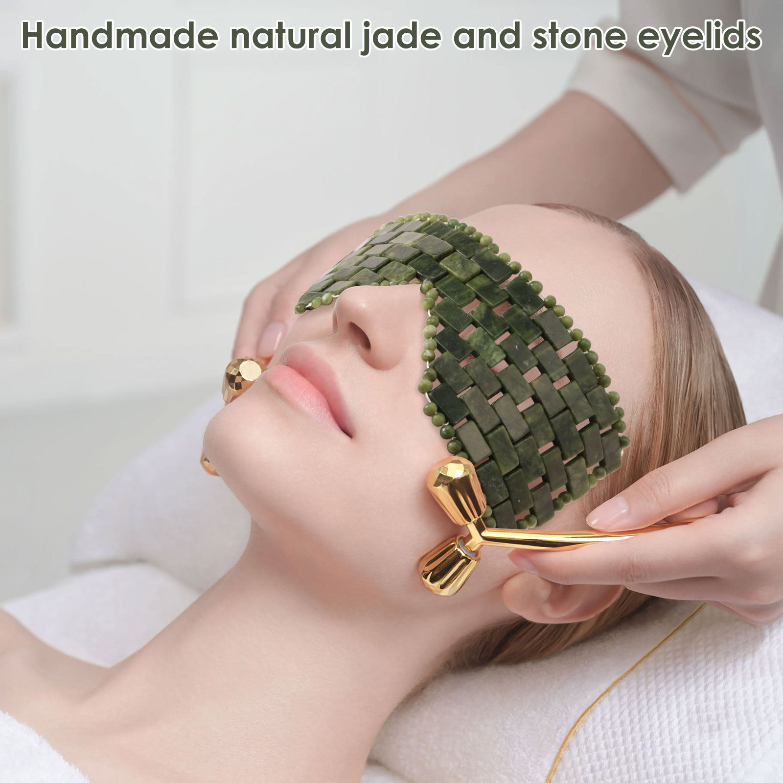 Natural Jade Face Eye Mask Coo - Home Spa Wellness 评论和价格